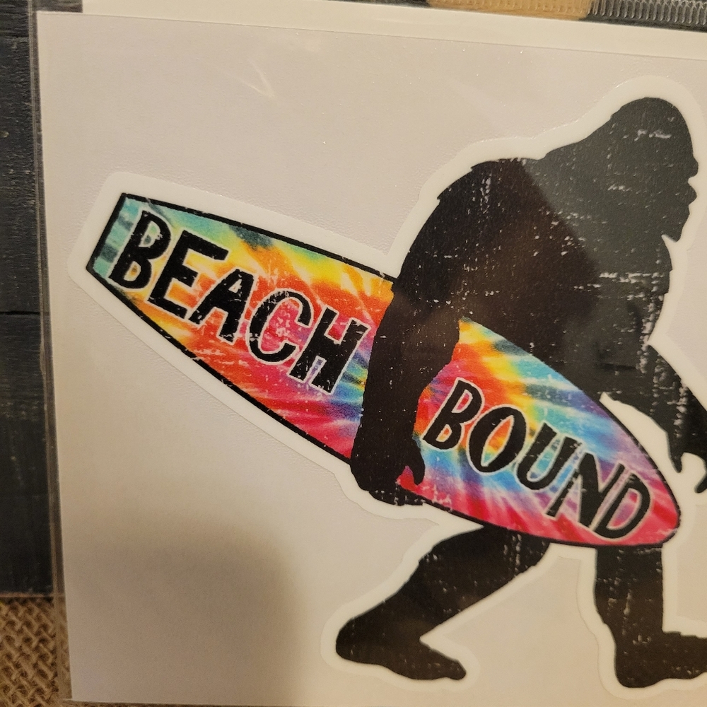 Off the hook big foot and surf board sticker - Picture 2 of 10